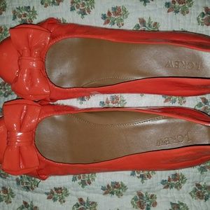 Orange JCrew flats